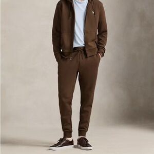 Polo RL Brown Fleece Knit Jogger Pants Medium